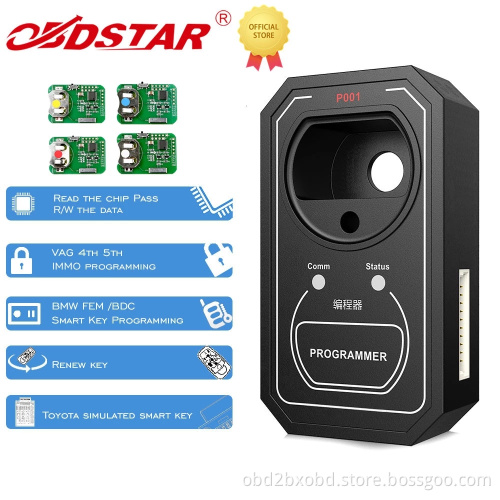 OBDSTAR P001 Programmer RFID & Renew Key & EEPROM Functions 3 in 1 Get Free Toyota Simulated S ma rt Key